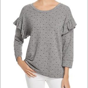 Current/Elliott ruffle sweatshirt star print sz 2